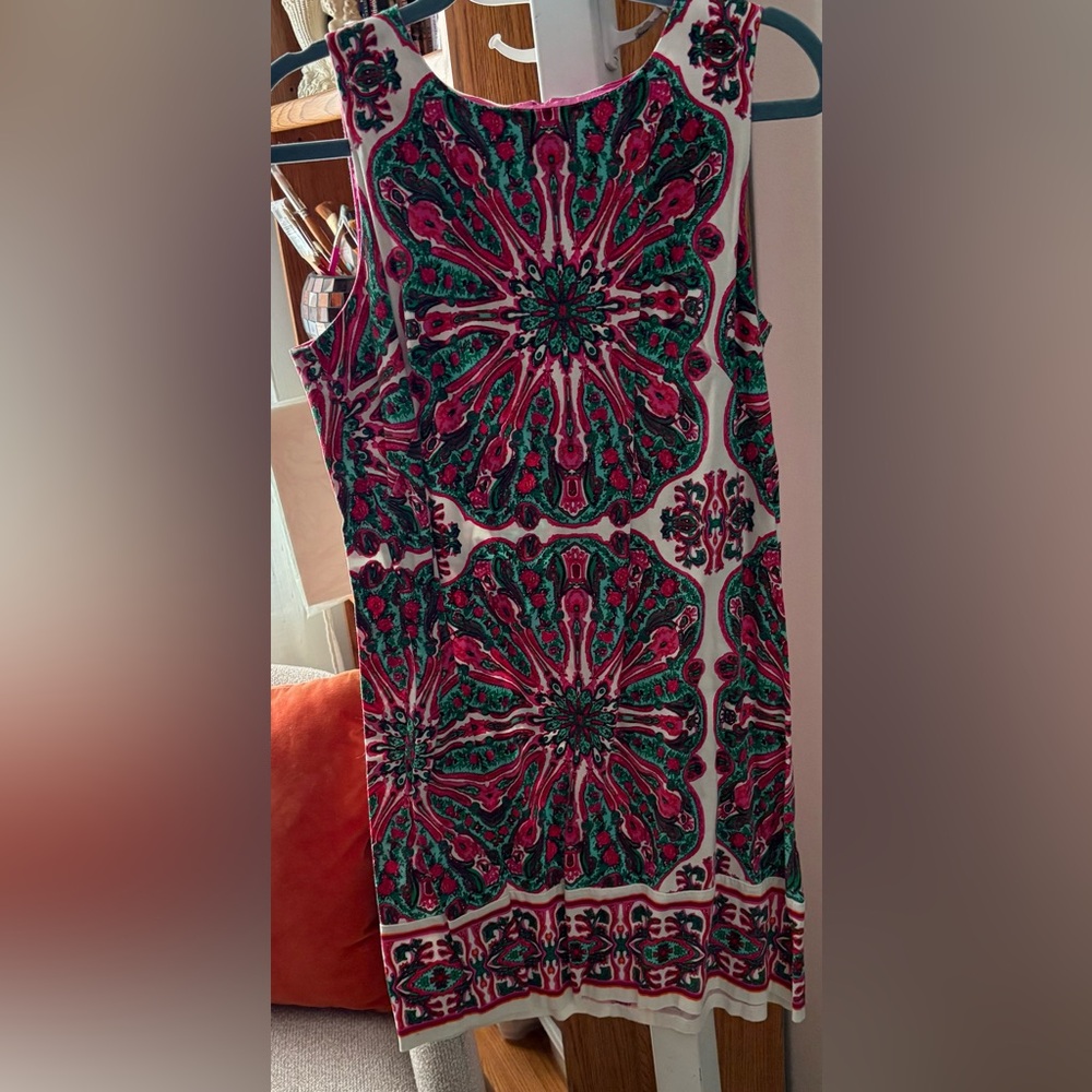 London Times Pink and Green Dress